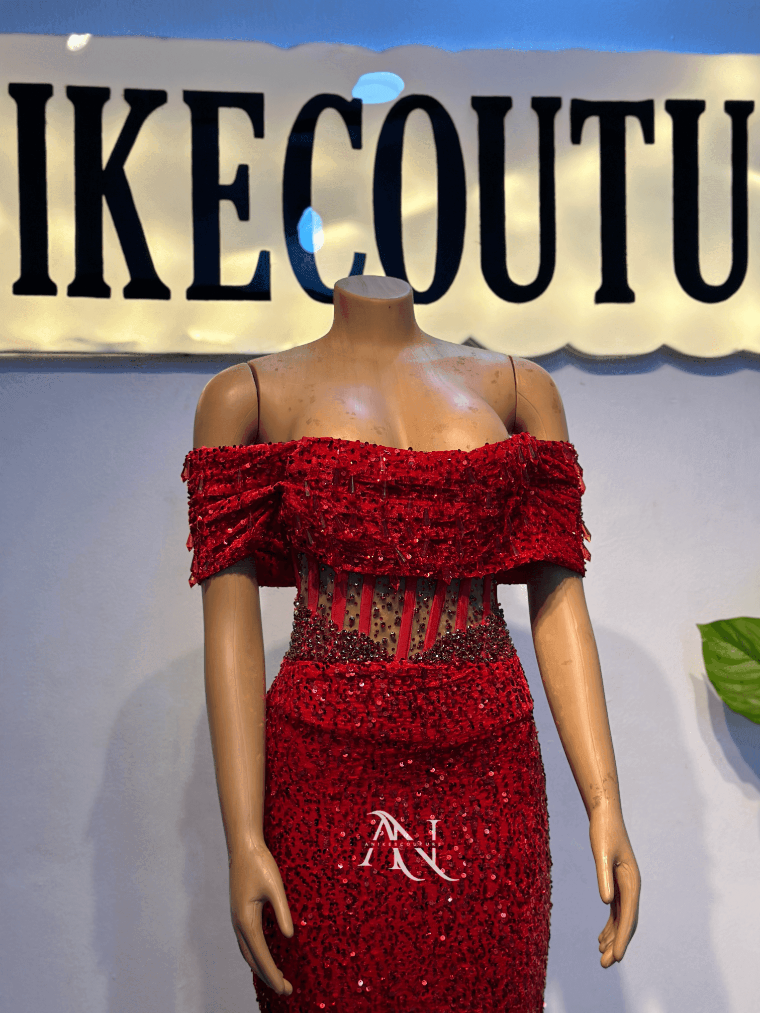 ABIKE Red Dress - Image 6