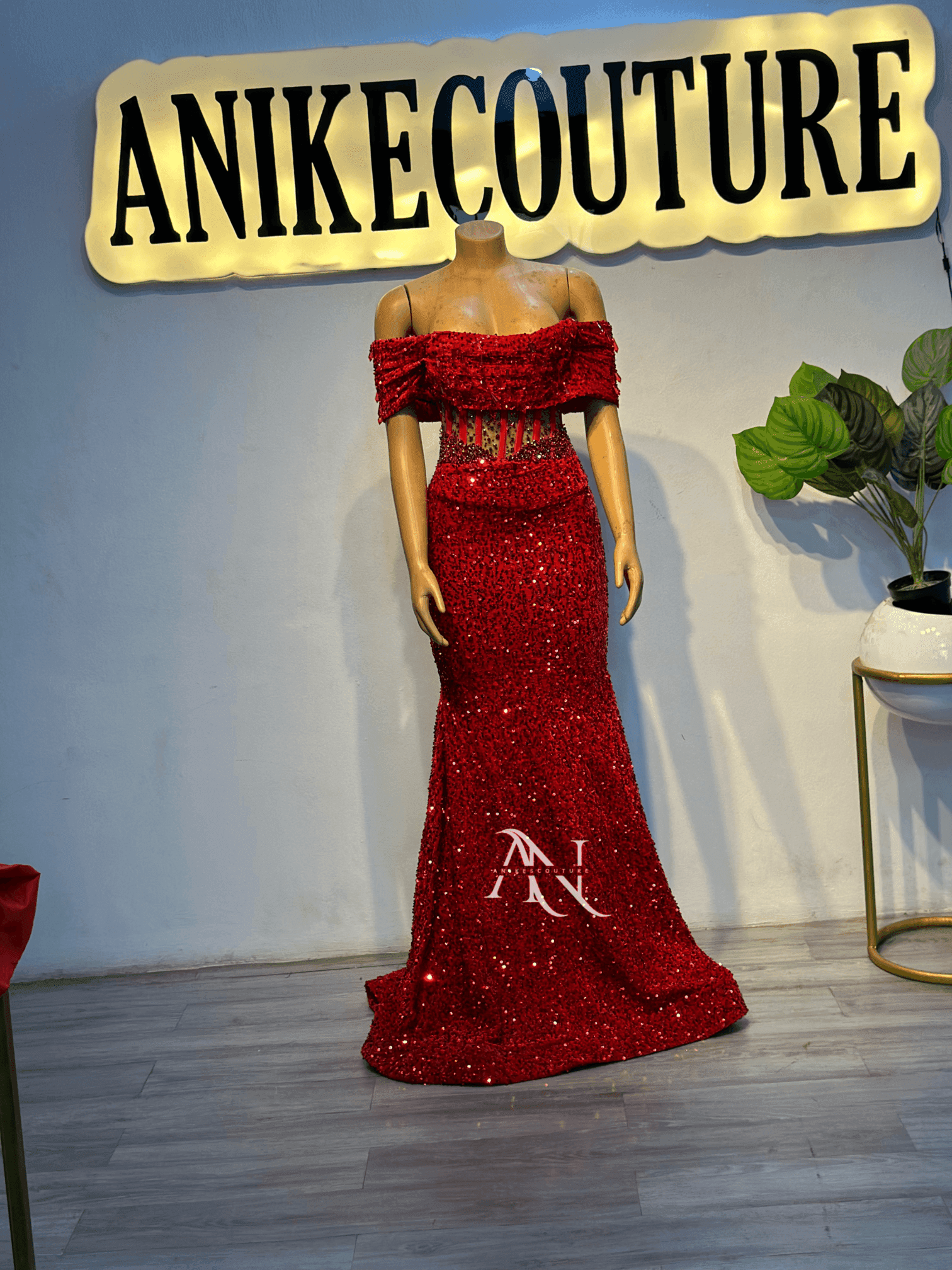 ABIKE Red Dress - Image 4
