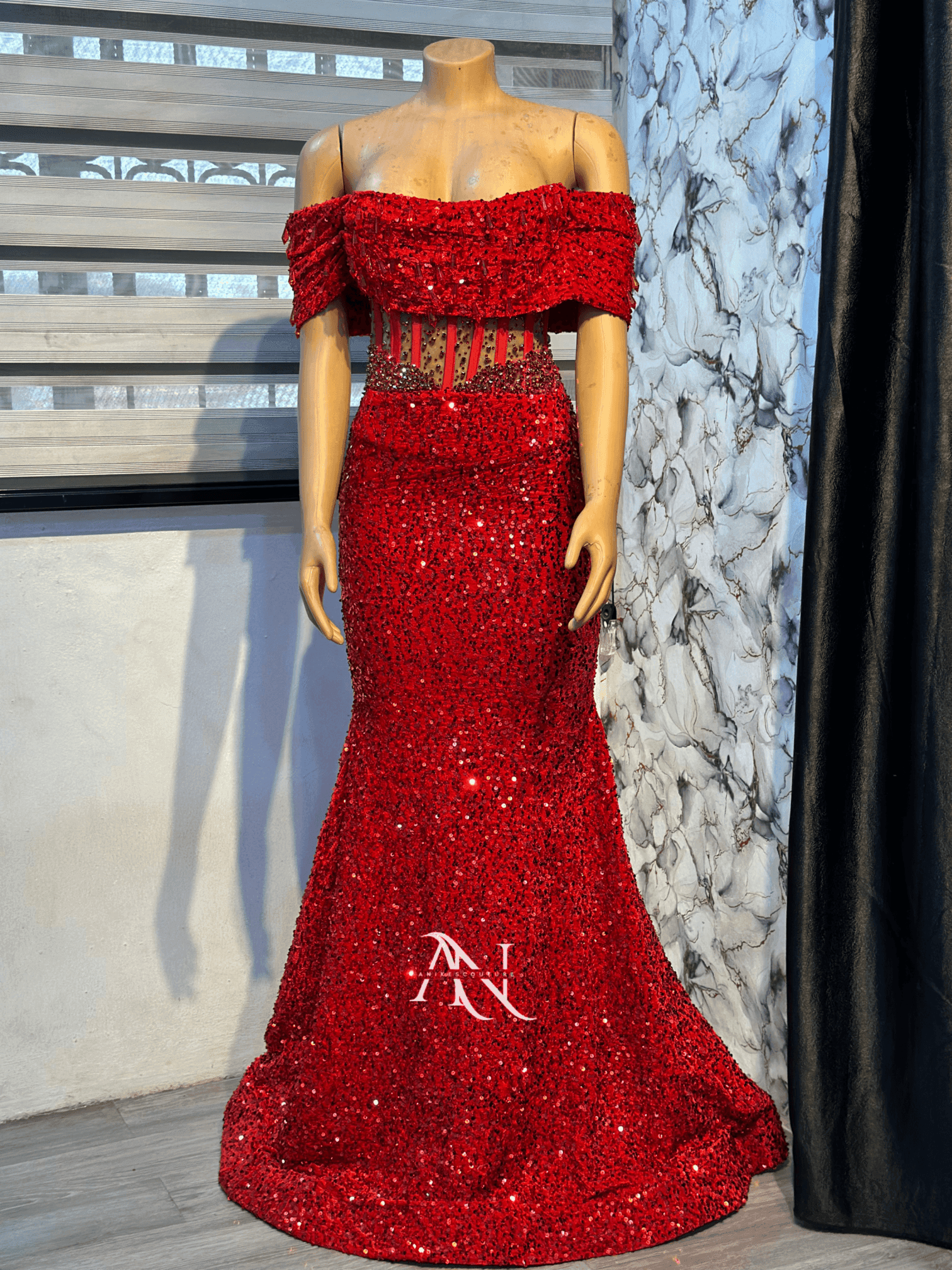 ABIKE Red Dress - Image 3