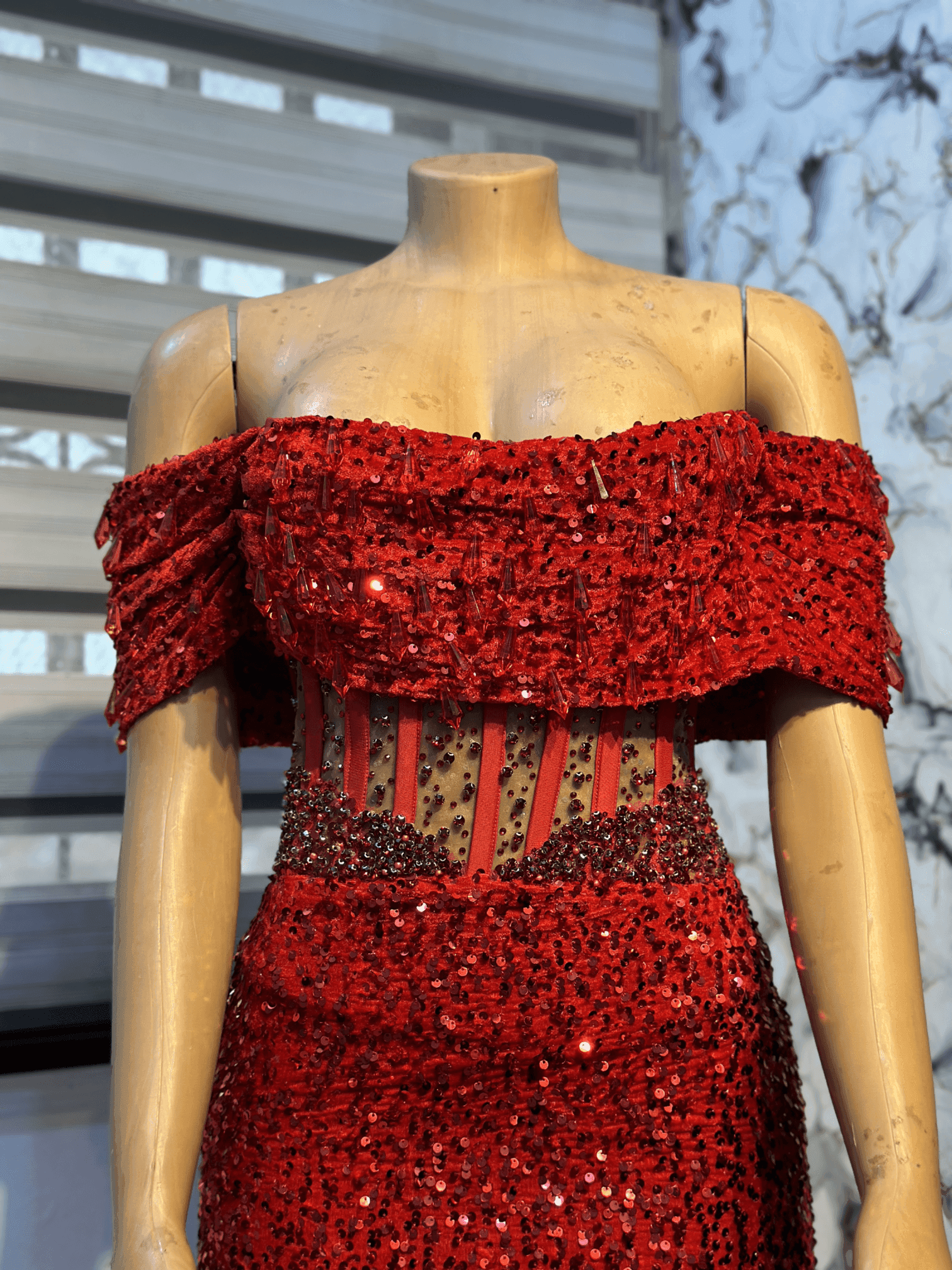 ABIKE Red Dress - Image 2